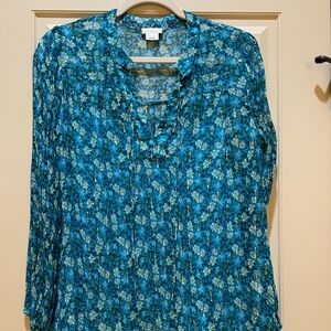 Floral Blue Women's Top